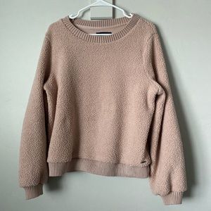 Pink soft Sherpa Abercrombie & Fitch sweatshirt